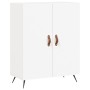 Credenza Bianca 69,5x34x180 cm in Legno Multistrato