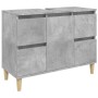 Mobile Lavabo Grigio Cemento 80x33x60 cm in Legno Multistrato