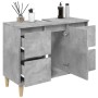 Mobile Lavabo Grigio Cemento 80x33x60 cm in Legno Multistrato