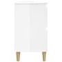 Mobile Lavabo Bianco Lucido 80x33x60 cm in Legno Multistrato