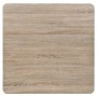 Tavolo Bistrot MDF e Acciaio Quadrato 80x80x75 cm Color Rovere