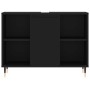 Set Mobili da Bagno 3 pz Nero in Legno Multistrato