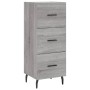 Credenza Grigio Sonoma 34,5x34x180 cm in Legno Multistrato