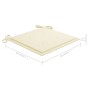 Sedie da Giardino con Cuscini Crema 8 pz in Massello di Teak