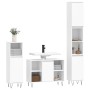 Set Mobili da Bagno 3 pz Bianco in Legno Multistrato