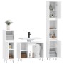 Set Mobili da Bagno 3 pz Bianco in Legno Multistrato