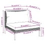 Set Divani da Giardino 7 pz con Cuscini Polyrattan Grigio Scuro