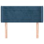 Testiera ad Orecchio Blu Scuro 83x16x78/88 cm in Velluto