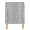 Mobile TV Gambe in Legno Massello Grigio Sonoma 103,5x35x50 cm