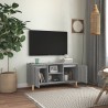 Mobile TV Gambe in Legno Massello Grigio Sonoma 103,5x35x50 cm