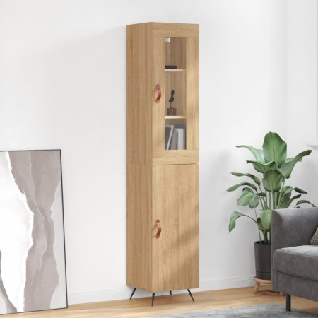 Credenza Rovere Sonoma 34,5x34x180 cm in Legno Multistrato