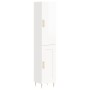 Credenza 34,5x34x180 cm in Legno Multistrato Bianco Lucido