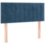 Giroletto a Molle con Materasso Blu Scuro 80x200 cm in Velluto