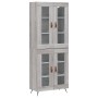 Credenza Grigio Sonoma 69,5x34x180 cm in Legno Multistrato