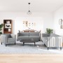 Set di Divani 3 pz Grigio Chiaro in Tessuto
