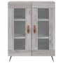 Credenza Grigio Sonoma 69,5x34x180 cm in Legno Multistrato