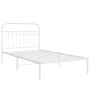 Giroletto con Testiera Metallo Bianco 107x203 cm