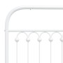Giroletto con Testiera Metallo Bianco 107x203 cm