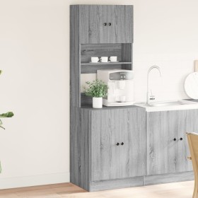 Mobile da Cucina Grigio Sonoma 60x50x180cm in Legno Multistrato