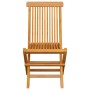 Sedie da Giardino con Cuscini Rossi 8 pz in Massello di Teak