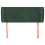 Testiera ad Orecchio Verde Scuro 83x23x78/88 cm in Velluto