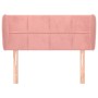 Testiera ad Orecchio Rosa 83x23x78/88 cm in Velluto