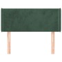 Testiera ad Orecchio Verde Scuro 103x16x78/88 cm in Velluto