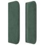 Testiera ad Orecchio Verde Scuro 103x16x78/88 cm in Velluto