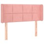 Testiera ad Orecchio Rosa 103x16x78/88 cm in Velluto