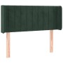 Testiera ad Orecchio Verde Scuro 103x16x78/88 cm in Velluto