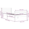 Giroletto Bianco in Legno Massello 90x200 cm