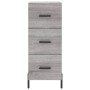 Credenza Grigio Sonoma 34,5x34x180 cm in Legno Multistrato