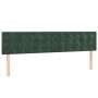 Giroletto a Molle con Materasso Verde Scuro 200x200 cm Velluto