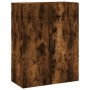 Credenza Rovere Fumo 69,5x34x180 cm in Legno Multistrato