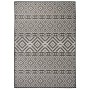 Tappeto da Esterni a Tessitura Piatta 120x170 cm Strisce Nere