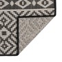 Tappeto da Esterni a Tessitura Piatta 120x170 cm Strisce Nere