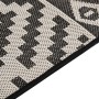 Tappeto da Esterni a Tessitura Piatta 120x170 cm Strisce Nere