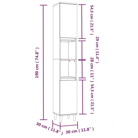 Set di Mobili da Bagno 3 pz Nero in Legno Multistrato