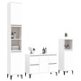 Set Mobili da Bagno 3 pz Bianco in Legno Multistrato