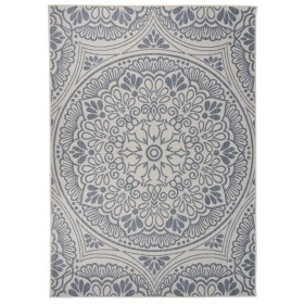 Tappeto da Esterni a Tessitura Piatta 120x170 cm Motivo Blu