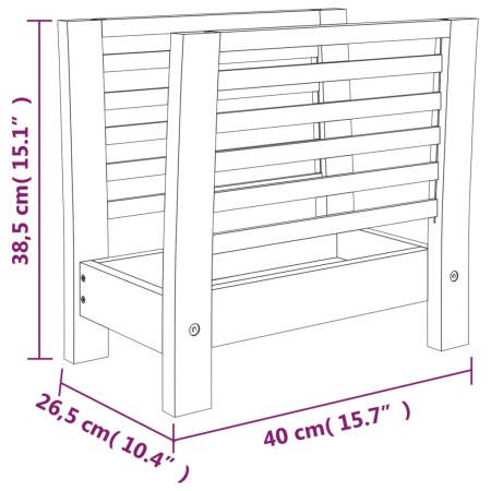 Portariviste 40x26,5x38,5 cm in Legno Massello di Noce