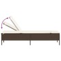 Lettini Prendisole 2 pz con Cuscini Marrone in Polyrattan