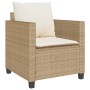 Set da Bistrò 3 pz con Cuscini Beige in Polyrattan