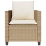 Set da Bistrò 3 pz con Cuscini Beige in Polyrattan