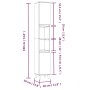 Set Mobili da Bagno 3 pz Nero in Legno Multistrato