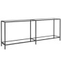 Tavolo Consolle Trasparente 200x35x75,5 cm in Vetro Temperato