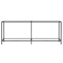 Tavolo Consolle Trasparente 200x35x75,5 cm in Vetro Temperato