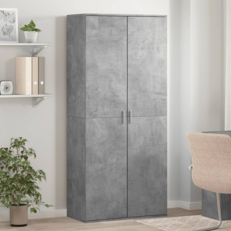 Scarpiera Grigio Cemento 80x39x178 cm in Legno Multistrato