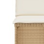 Set da Bistrò 3 pz con Cuscini Beige in Polyrattan