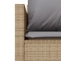 Set da Bistrò 3 pz con Cuscini Beige in Polyrattan